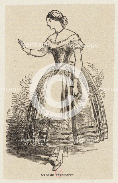 Portrait of the operatic soprano Erminia Frezzolini (1818-1884), Mid of the 19th cen..