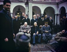The Yalta Conference, Crimea, USSR, 4-11 February, 1945.  Artist: Anon