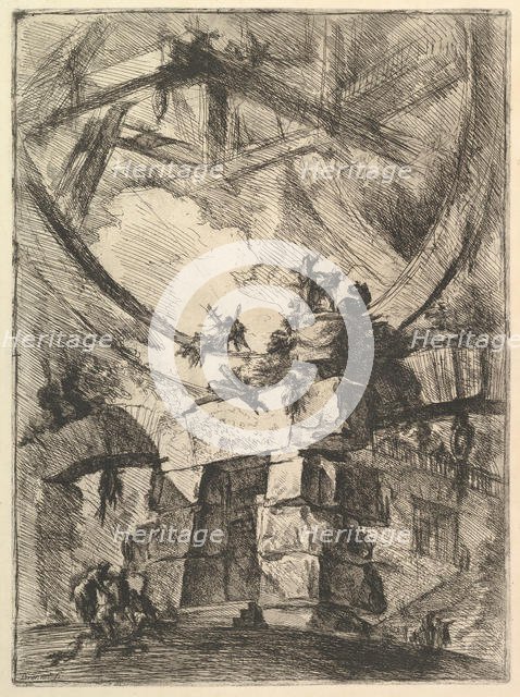 The Giant Wheel, from Carceri d'invenzioni (Imaginary Prisons), ca. 1749-50. Creator: Giovanni Battista Piranesi.