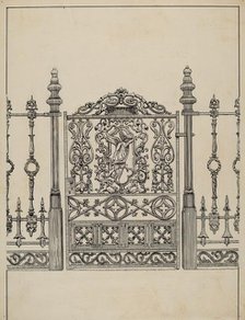 Cast Iron Gate, c. 1936. Creator: Lucien Verbeke.