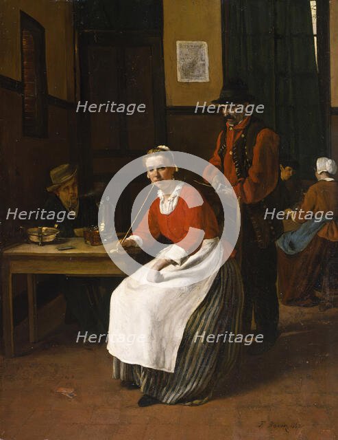 Interior of a Tavern, 1867. Creator: Francois Bonvin.