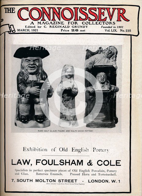 Cover of The Connoisseur, March 1921. Artist: Unknown.