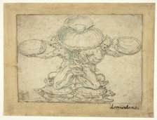 Design for a Salt Cellar or a Table Fountain, 1570-1620. Creator: Livio Agresti da Forlì.