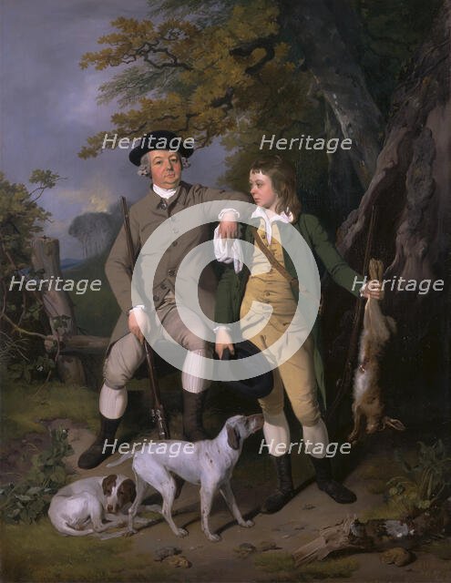 Portrait of a Sportsman with His Son, 1779. Creator: Francis Wheatley.