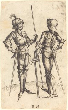 Two Men in Armour, c. 1480/1490. Creator: Master B. M..