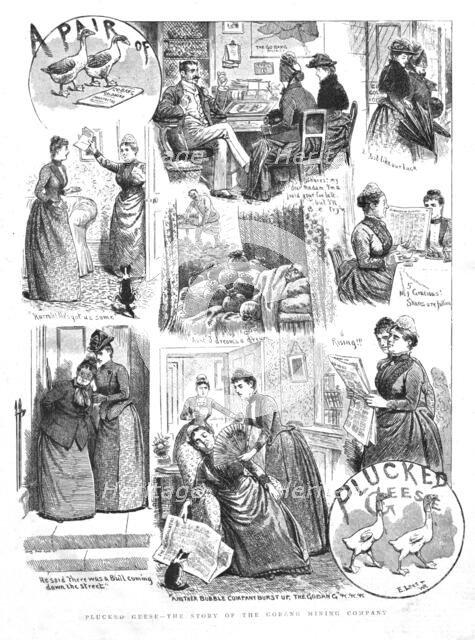 ''Plucked Geese--The story of the Gobang Mining Company', 1890. Creator: Unknown.