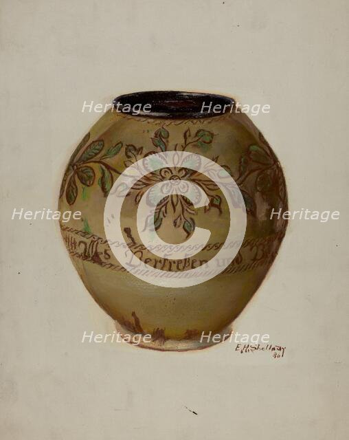 Pa. German Jar, 1936. Creator: Eugene Shellady.