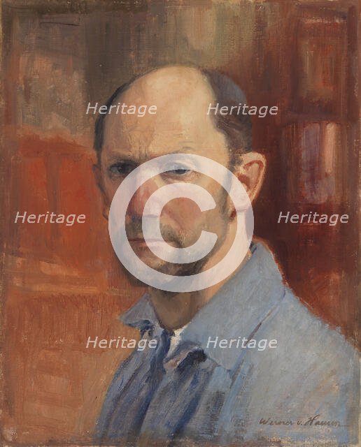 Self-Portrait, 1910-1925. Creator: Werner von Hausen.