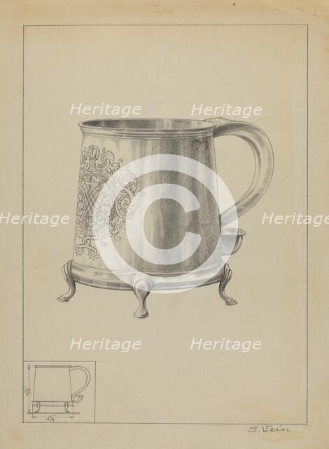 Silver Mug, c. 1936. Creator: Simon Weiss.