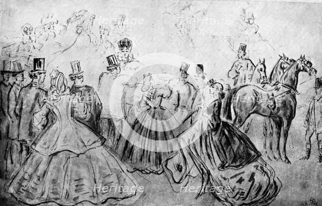 'The Promenade', 19th century, (1930).Artist: Constantin Guys