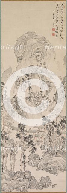 Landscape, 1767. Creator: Kan Tenju (Japanese, 1727-1795.