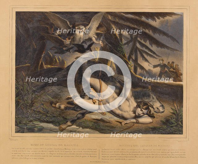 The Death of Mazeppa, 1839. Creator: Boulanger, Louis Candide (1806-1867).