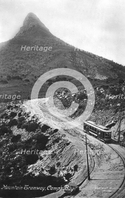 Mountain tramway, Camp's Bay, Cape Town, South Africa, 1917. Artist: Unknown
