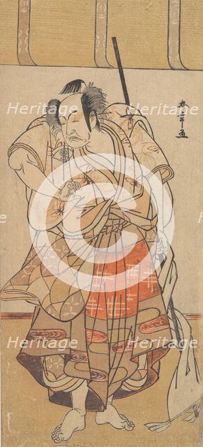 The First Onoe Kikugoro as an Angry Man, ca. 1772. Creator: Shunsho.