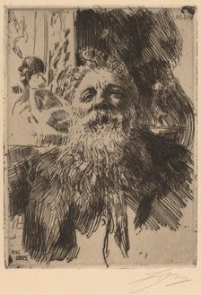 Auguste Rodin, 1906. Creator: Anders Leonard Zorn.