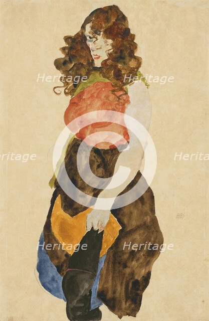 Prostitute (Dirne), 1912. Creator: Schiele, Egon (1890-1918).