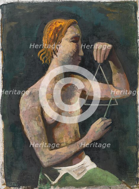 Girl with triangle, 1935. Creator: Hofer, Karl (1878-1955).