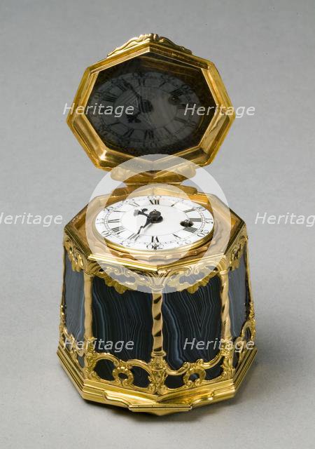 Snuff Box with Watch Movement (Bonbonnière), c. 1750. Creator: Unknown.