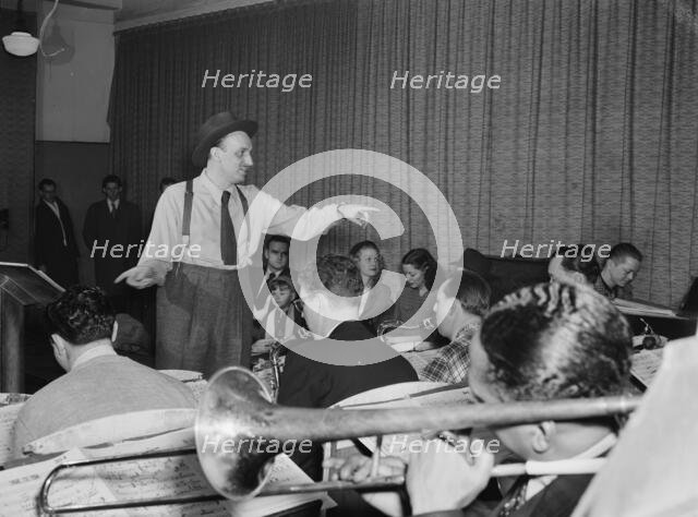 Portrait of Brick Fleagle, Sandy Williams, and Mrs. Brick Fleagle, Nola's, N.Y., ca. Feb. 1947. Creator: William Paul Gottlieb.