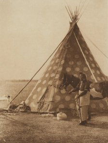 A Blackfoot Tipi, 1926. Creator: Edward Sheriff Curtis.