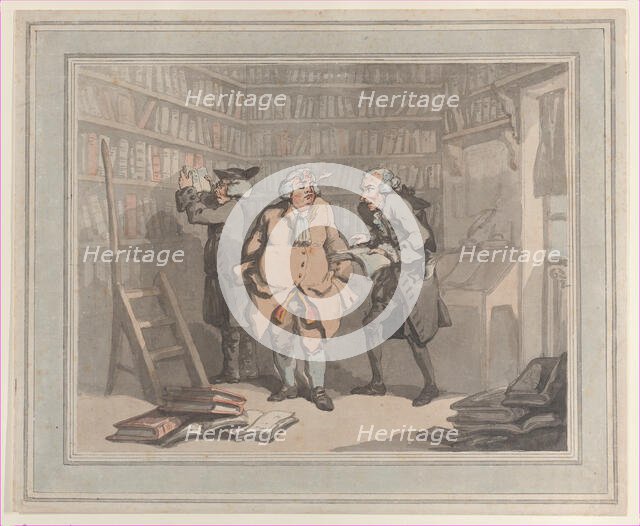 Bookseller and Author, September 25, 1784., September 25, 1784. Creators: Thomas Rowlandson, Samuel Alken.