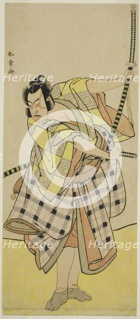 The Actor Ichikawa Yaozo II as Sakura-maru in the Play Sugawara Denju Tenarai Kagami..., c. 1776. Creator: Shunsho.