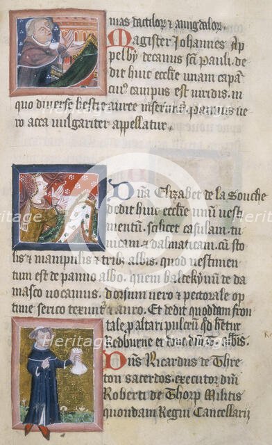 Benefactors to St Albans Abbey, c1380. Creator: Alan Strayler.