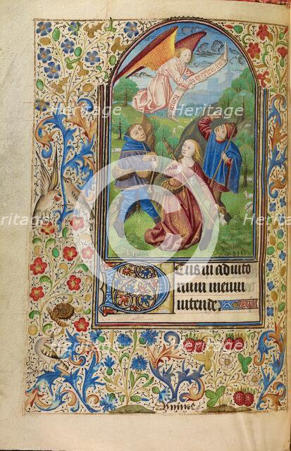 The Annunciation to the Shepherds; Book of Hours, about 1466-1470. Creator: Master of Jacques of Luxembourg.