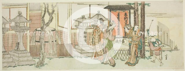 Visiting Oji Inari Shrine, Japan, 1801/05. Creator: Hokusai.
