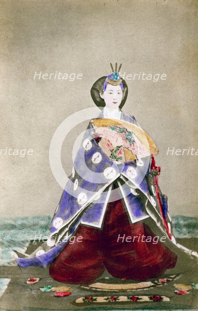 Haruho, Empress of Japan, 1873 (1882). Artist: Uchida Kyuichi