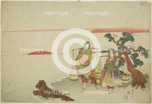 The brine maidens, Japan, c. 1820s. Creator: Kikukawa Eizan.