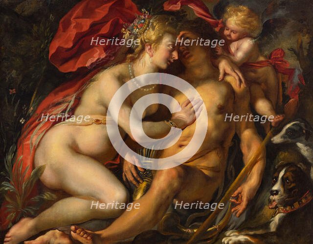 Venus and Adonis, c.1615. Creator: Jordaens, Jacob (1593-1678).