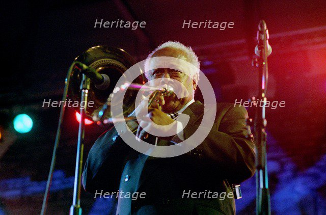 Slide Hampton, Brecon Jazz Festival, Powys, Wales, August 12, 2005.  Artist: Brian O'Connor.