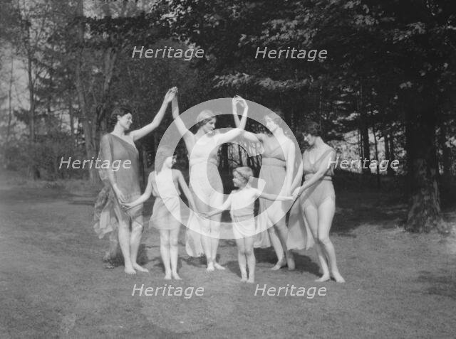 Elizabeth Duncan dancers and children, 1929 Creator: Arnold Genthe.