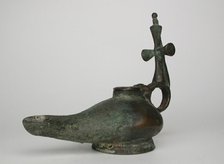 Lamp with Cross, Byzantine Period (about 4th-7th century). Creator: Unknown.