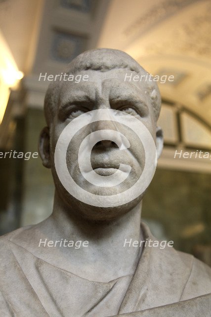Portrait bust of the Roman Emperor Philip the Arab, c mid 3rd century Artist: Unknown