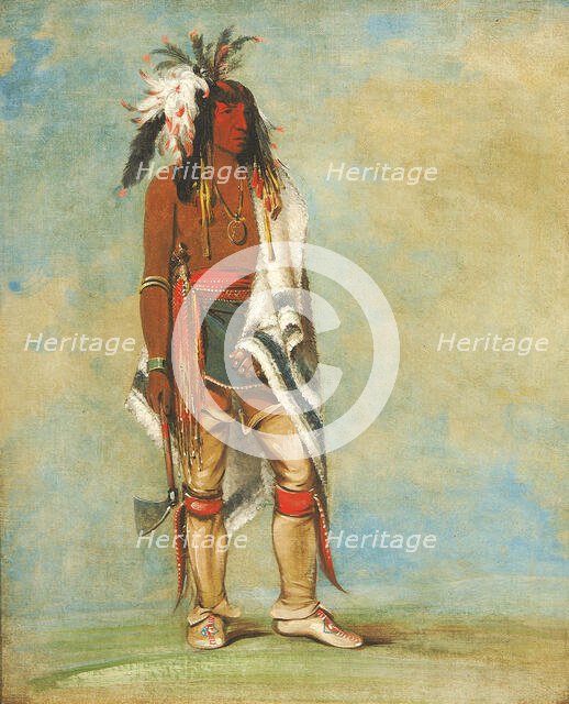 Nót-to-way, a Chief, 1835-1836. Creator: George Catlin.