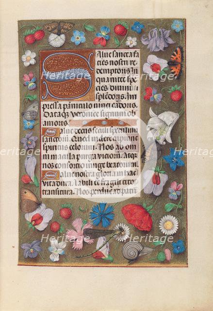 Hours of Queen Isabella the Catholic, Queen of Spain: Fol. 15r, c. 1500. Creator: Master of the First Prayerbook of Maximillian (Flemish, c. 1444-1519); Associates, and.