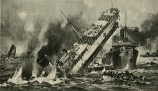 The sinking of the 'Anglia', First World War, 17 November 1915, (c1920). Creator: Hermanus Willem Koekkoek.