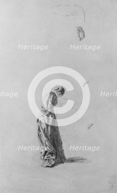 Standing Woman with Man in Outline. Creator: Thomas Hovenden.