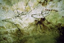 Cave-painting of 'swimming deer' from Lascaux, c15000 BC. Artist: Unknown