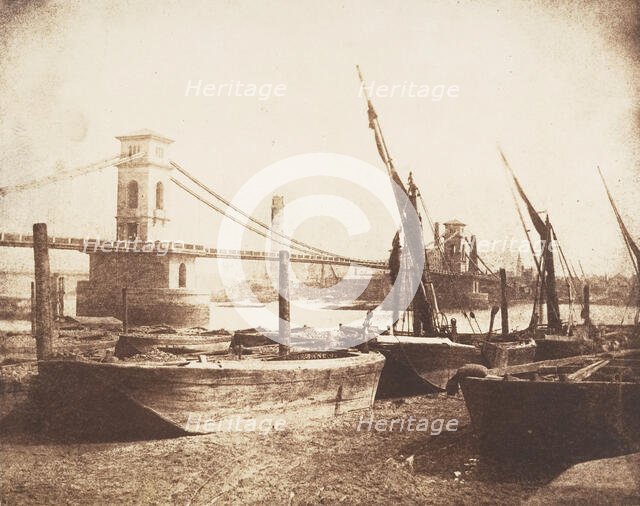 [Hungerford Suspension Bridge], ca. 1845. Creator: William Henry Fox Talbot.