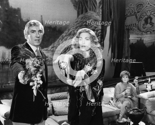 Peter Cook (1933-94) and Faye Dunaway (1941- ), 1984. Artist: Unknown