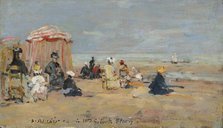 On the Beach, 1894. Creator: Eugene Louis Boudin.