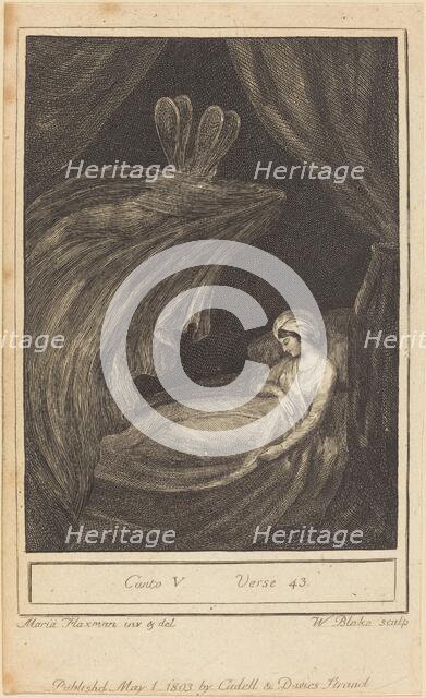 Canto V, Verse 43, 1803. Creator: William Blake.