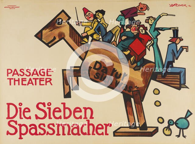 Passage-Theater. Die Sieben Spassmacher (Passage Theatre. The Seven Jesters), 1912. Creator: Steiner, Jo (1877-1935).