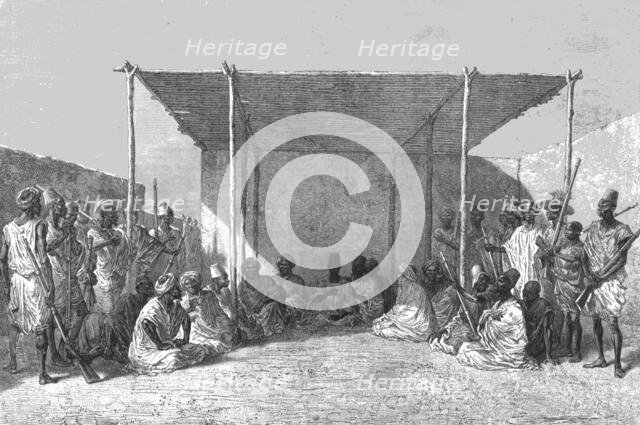 ''King Ahmadou at a "Palaver."; Journey from the Senegal to the Niger', 1875. Creator: Unknown.