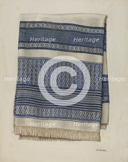 Homespun Tablecloth, 1935/1942. Creator: Paul Ward.