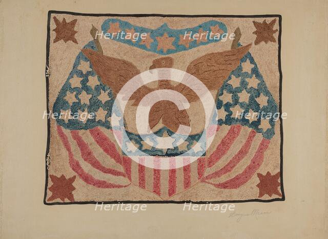 Hooked Rug, c. 1939. Creator: Georgine E. Mason.