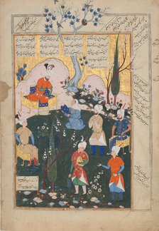 Birth of Zal, Folio from a Shahnama (Book of Kings), 1576-77. Creator: Siyavush.